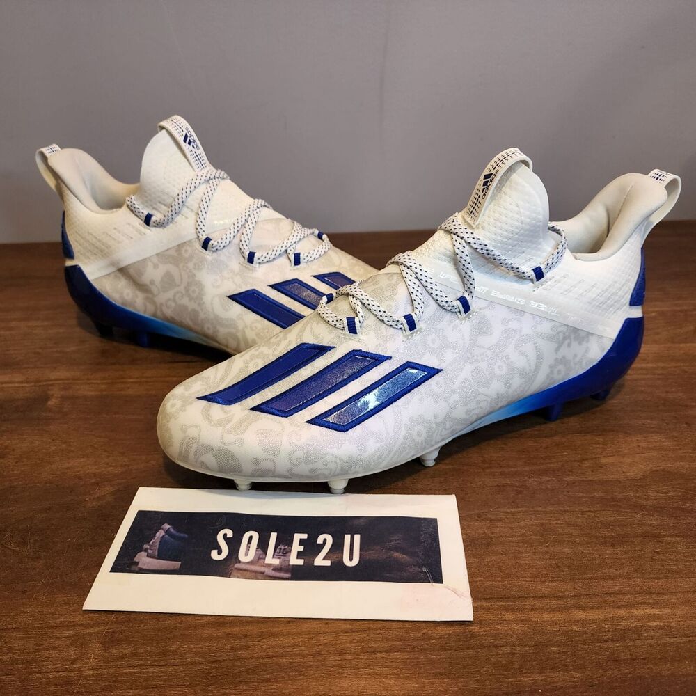 Adidas Adizero Young King Football Cleats Men’s 10.5 Blue White FU6707 New